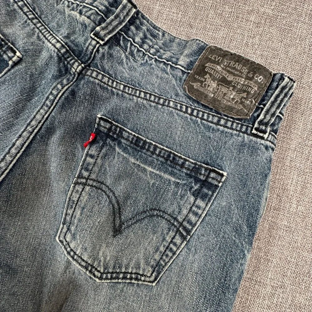 Levis 514 Slim Straight Jeans Mens 33x32 (Fits as 32x32) Blue Cotton Y2K Denim